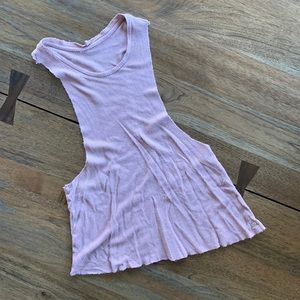 Alo cropped muscle tank - dusty pink/mauve, XS